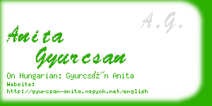 anita gyurcsan business card